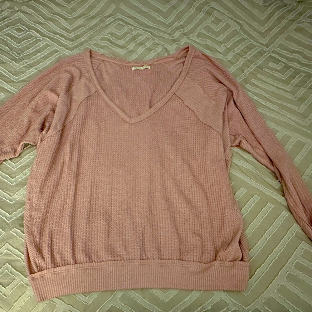 Free People pink Very Relax Sleeve Tunic Shirt Women’s Size large